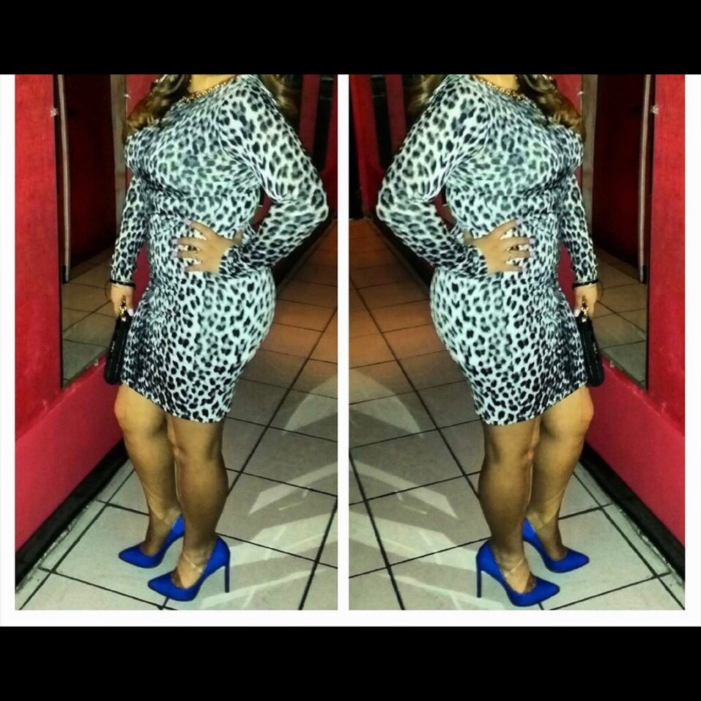 Leopard midi/mini dress